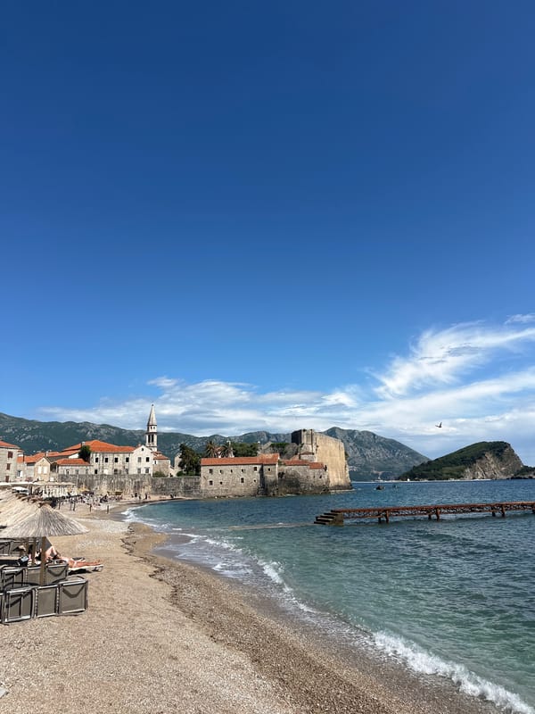 Tourist explores Budva's old town, beaches and landmarks