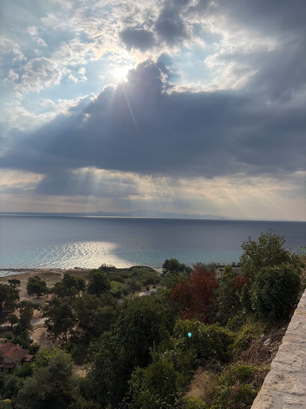 Morning scenes from a quiet Aegean coastal village in Kassandra