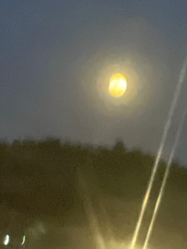 Bright moon observed through haze in Jos, Nigeria