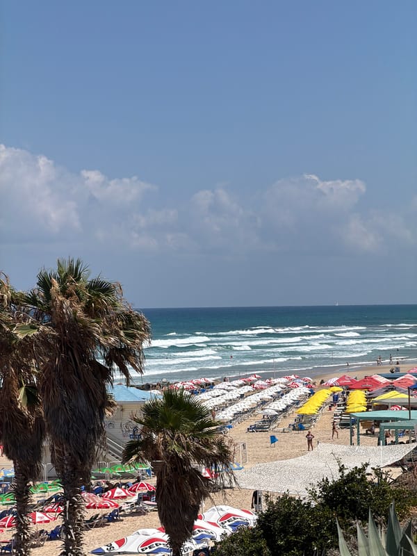 Bat Yam beachfront on a summer morning