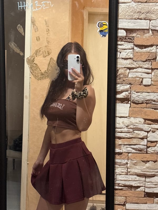 Mirror selfie and close-up portrait in Burgas, Bulgaria