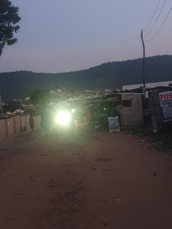 Evening street life documented in Lokoja, Nigeria neighborhoods