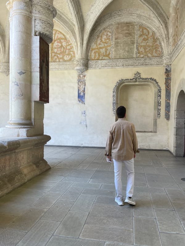 Visitor explores Santo Domingo Cultural Center in Oaxaca City