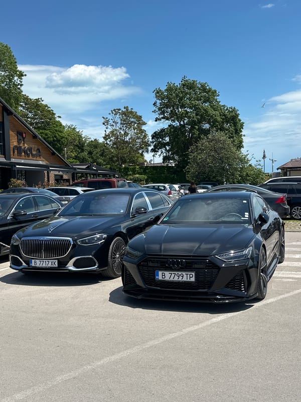 Luxury cars and vintage Mustang spotted parked in Varna