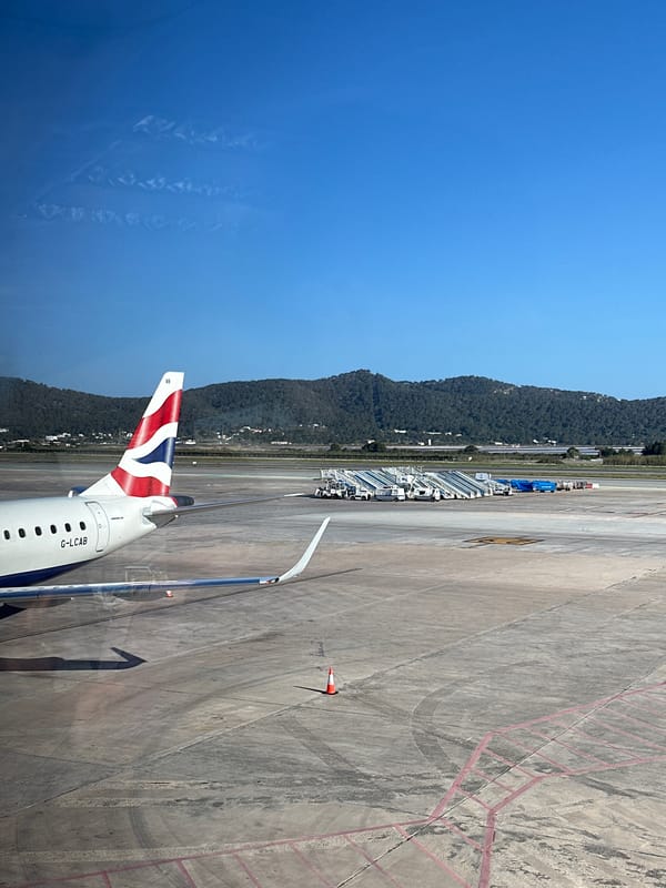 British Airways aircraft spotted on tarmac at Ibiza Airport