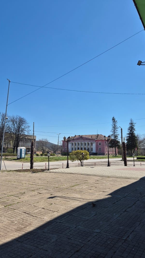Morning street scene documented in Mihaltsi, Bulgaria