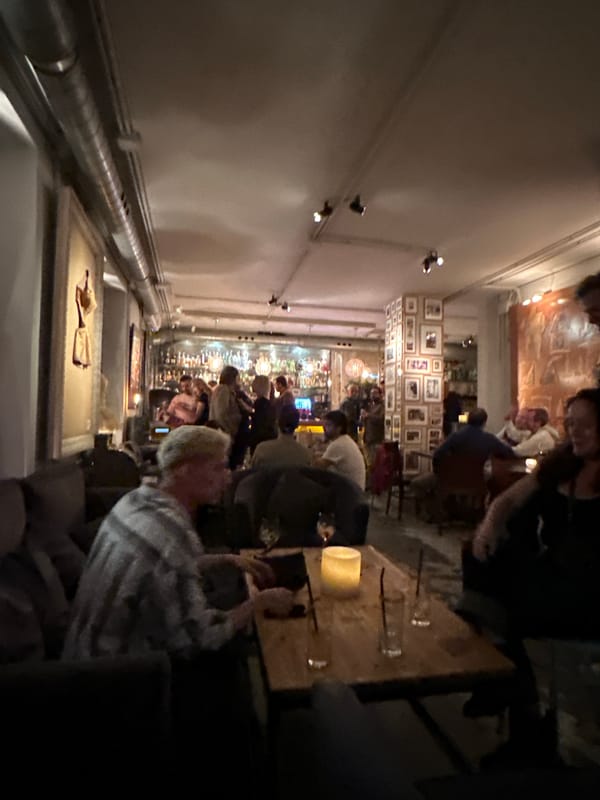Madrid Evening: Bar Scene, Street Rest, Bathroom Interior Captured