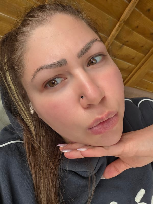 Young woman poses for casual portraits in London