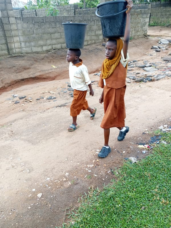 Morning routines captured on dirt roads in Zango-ndaji, Nigeria