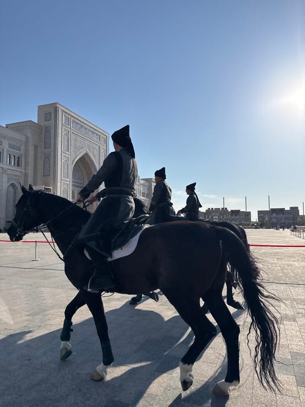 Visitors explore historic Khast Imam Complex in Tashkent