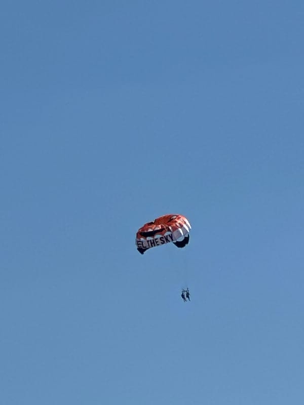 Parasailing and relaxing on the Montenegrin coast