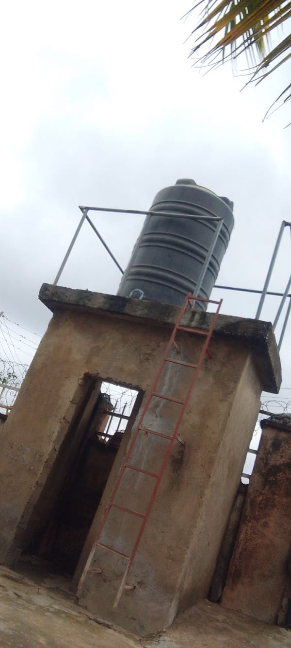 Water tank structure documented in Madalla, Nigeria