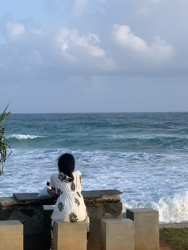 Lazy morning along the rocky coastline of Habaraduwa, Sri Lanka
