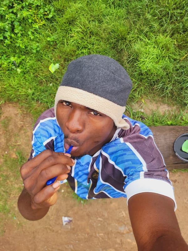 Young man's morning routine documented in Bukuru, Nigeria