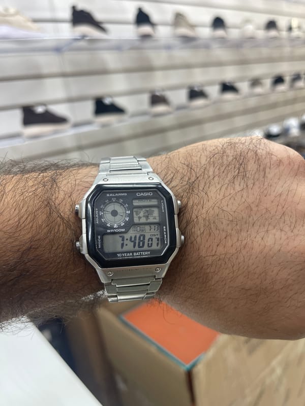 Casio watch, Loro Piana box, and sneakers in Moscow