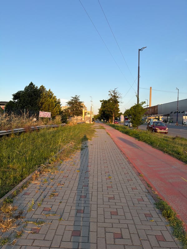 Evening street life documented in Pazardzhik, Bulgaria