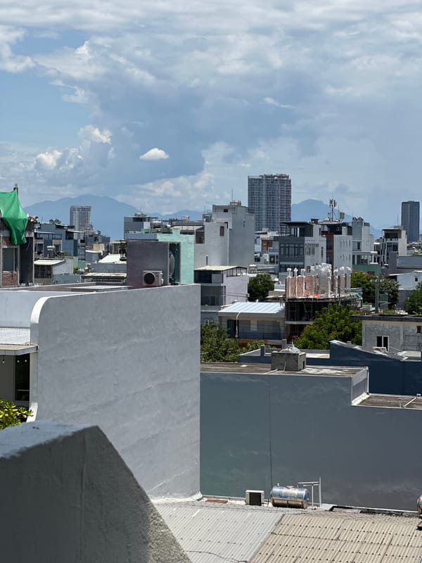 Balcony views over Đà Nẵng's coastline and city skyline