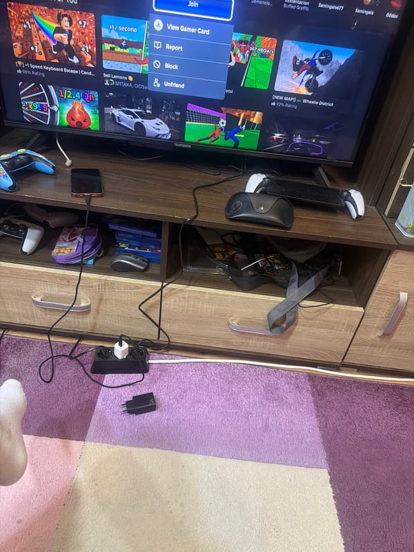 Child Gaming Session Captured in Home Entertainment Setup