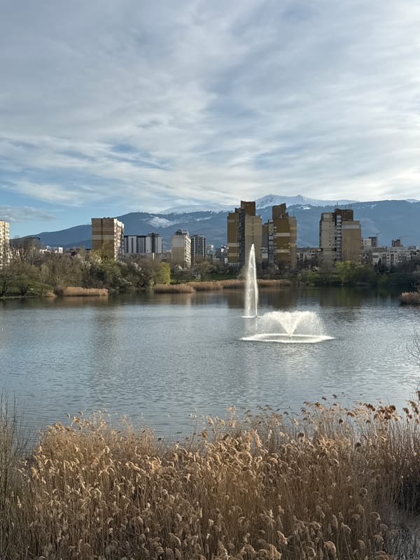 Springtime tourist captures Sofia's blossoms, lake, and church
