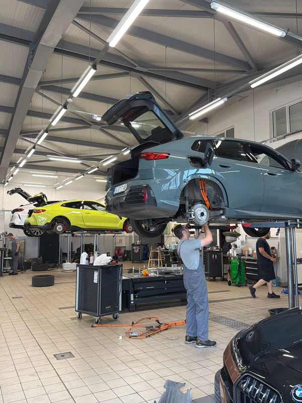 Inside a BMW dealership and service center in Burgas