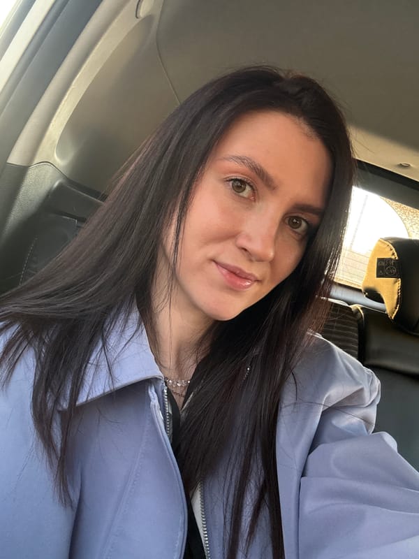 Woman takes car selfies in Kazan, Russia