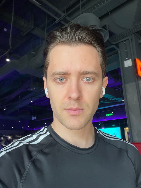Man in athletic wear photographed indoors in Saint Petersburg
