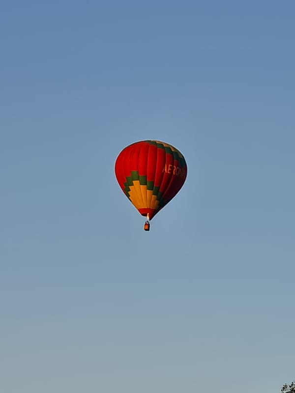 Hot air balloons fill the sky over Dmitrov, Russia