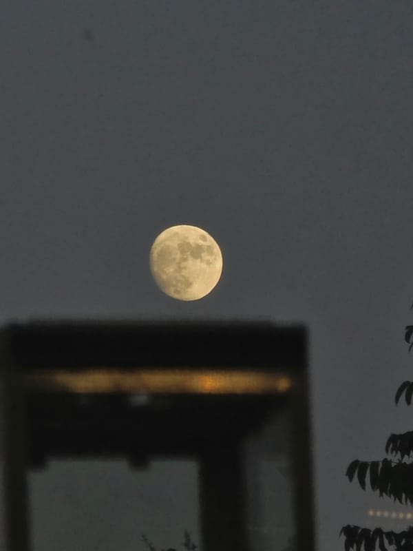 Full moon rising over Balchik, caught from multiple angles