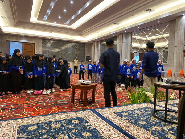 Children's group event at a Banjarbaru hotel hall