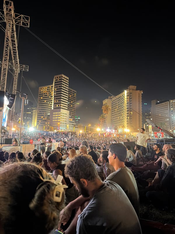 Outdoor football screening and live event night in Tel Aviv