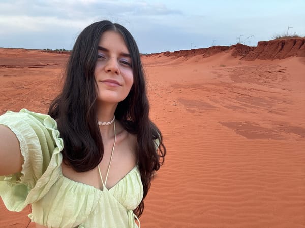 Tourist visits scenic Fairy Stream in Mui Ne, Vietnam