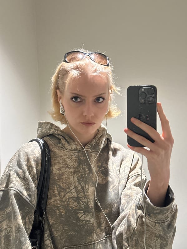 Woman takes selfie in London