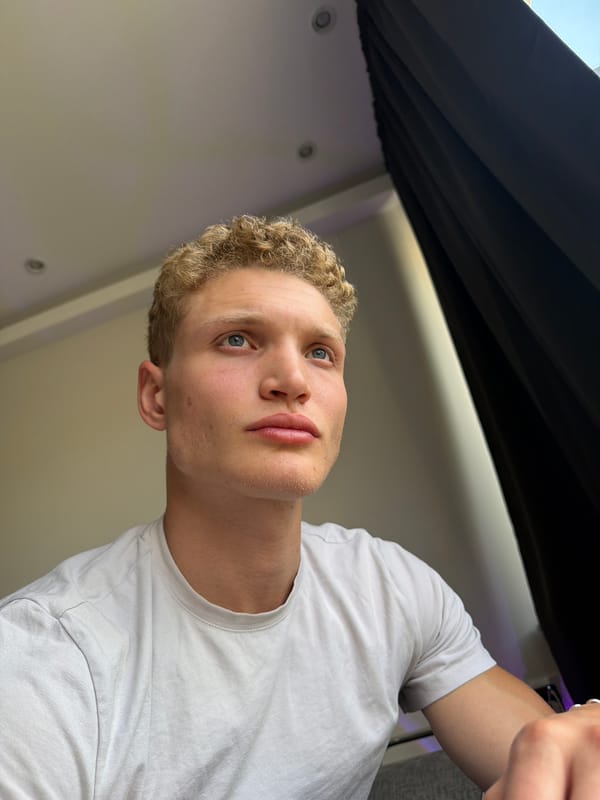 Close-up portrait shot in London, summer 2026.