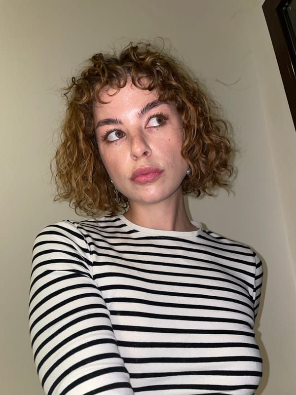 Person in striped shirt photographed in multiple poses, Boreti