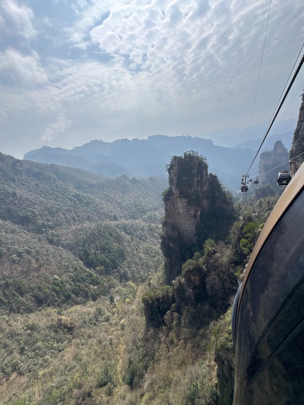 Spring tourism moments captured at Wulingyuan scenic area