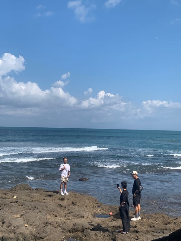 Afternoon scenes along North Kuta's coastline