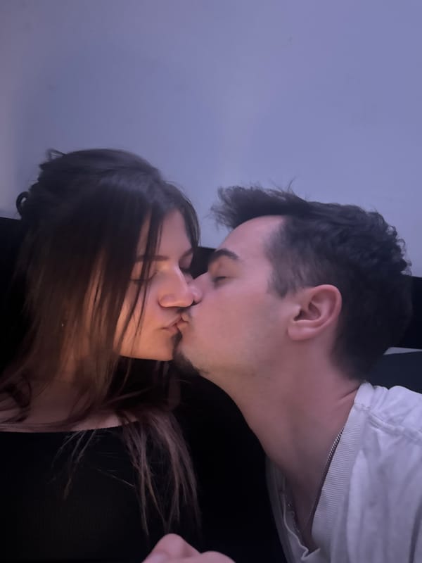 Couple shares intimate moments in Sofia bedroom