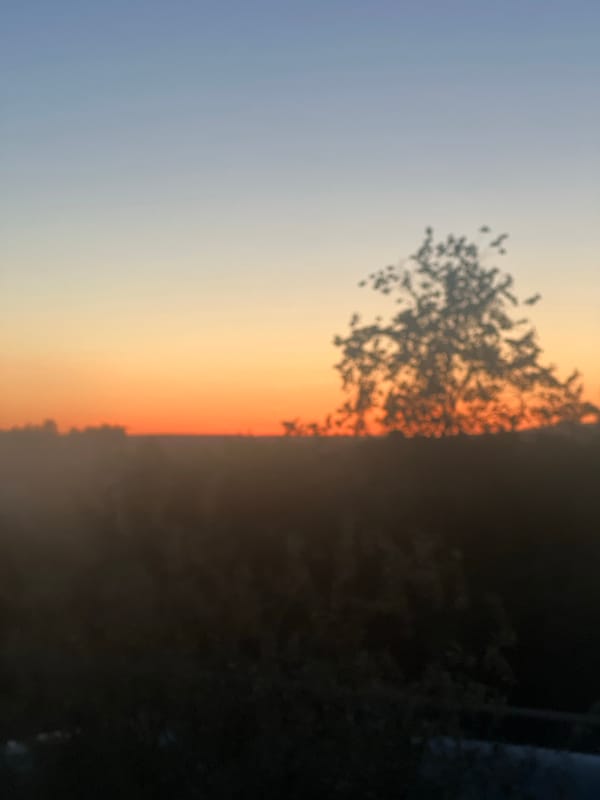 Sunset captured from elevated position in Votkinsk, Russia
