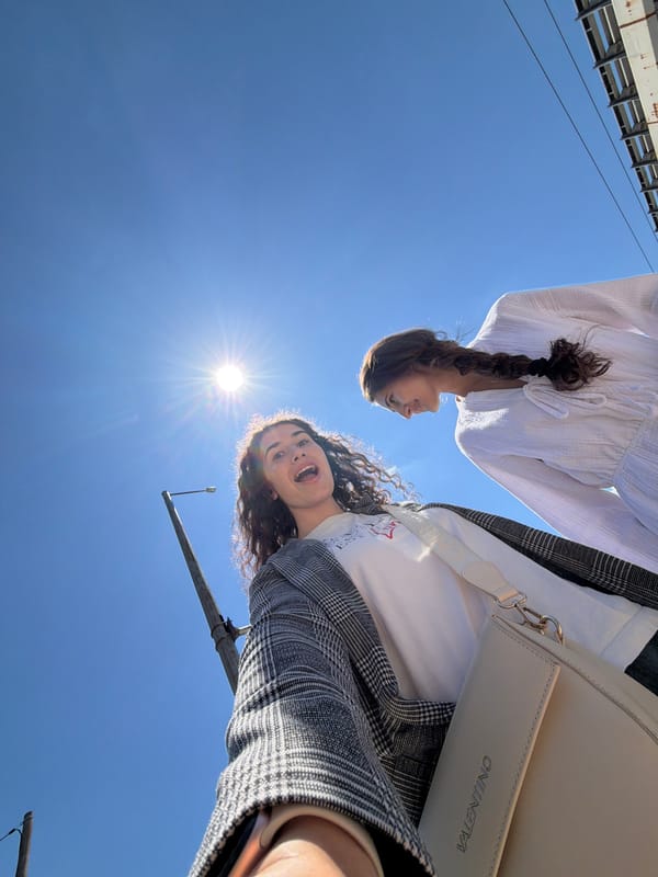 Office morning in Sofia with selfies, snacks, and supermarket stops