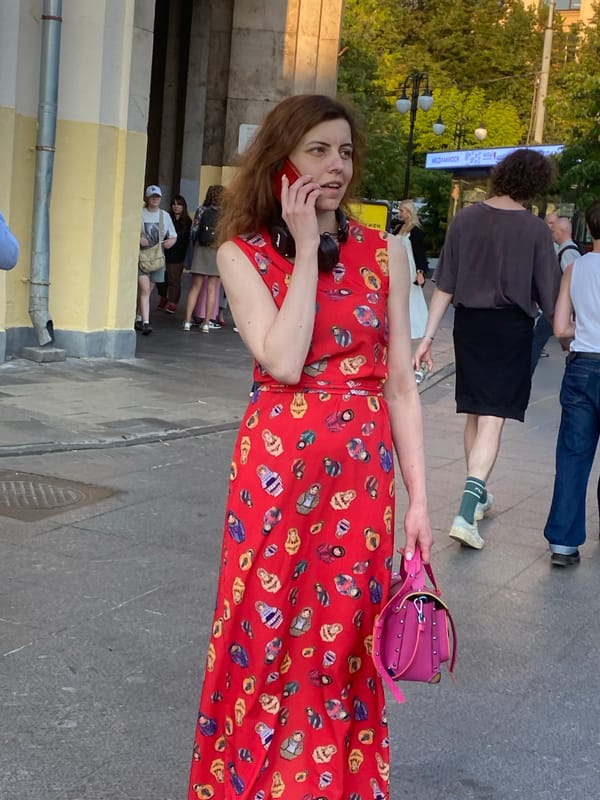 Summer afternoon on a Moscow pedestrian street near Taganskaya