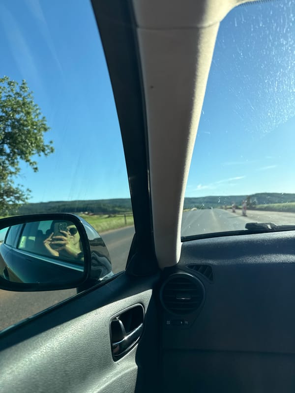 Person photographed inside car in Malměřice, Czechia