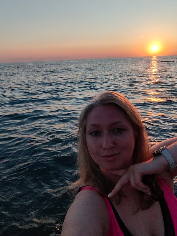 Sunset swim and beach hangout on Sochi's Black Sea shore
