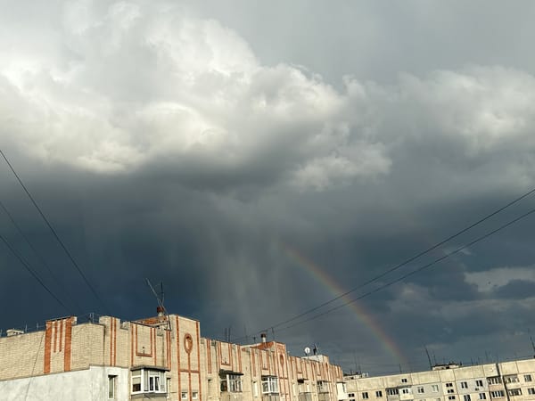 Stormy skies and a cat's lazy afternoon at home