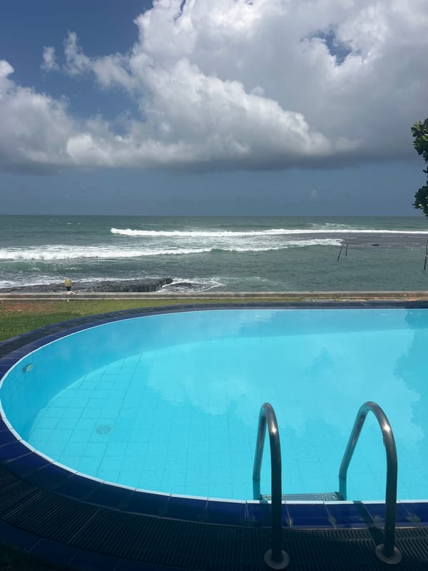 Lazy beach morning at a Sri Lanka coastal retreat