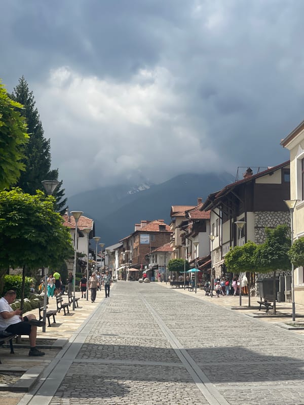 Balkan cobblestone streets and everyday market details