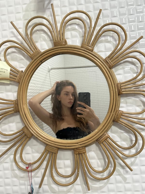 Woman Takes Mirror Selfies in North Kuta Indonesia