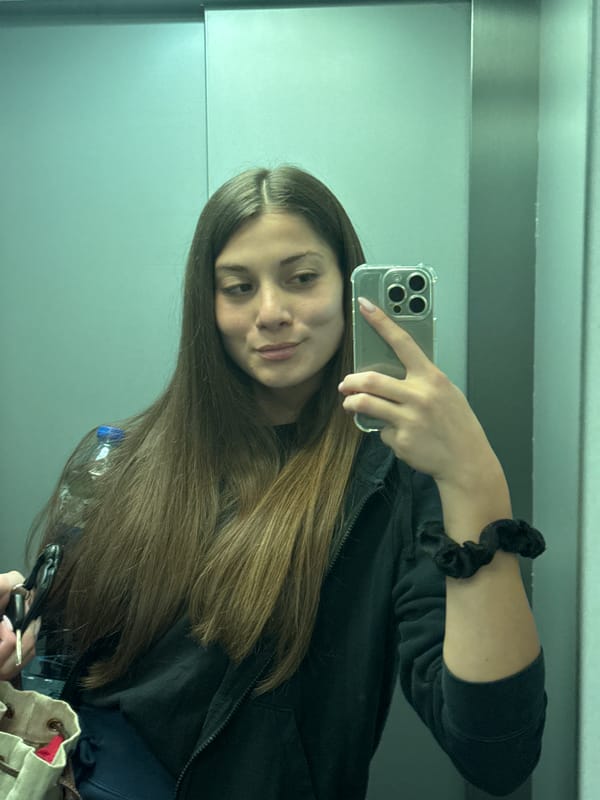Elevator mirror selfie in Burgas, Bulgaria.