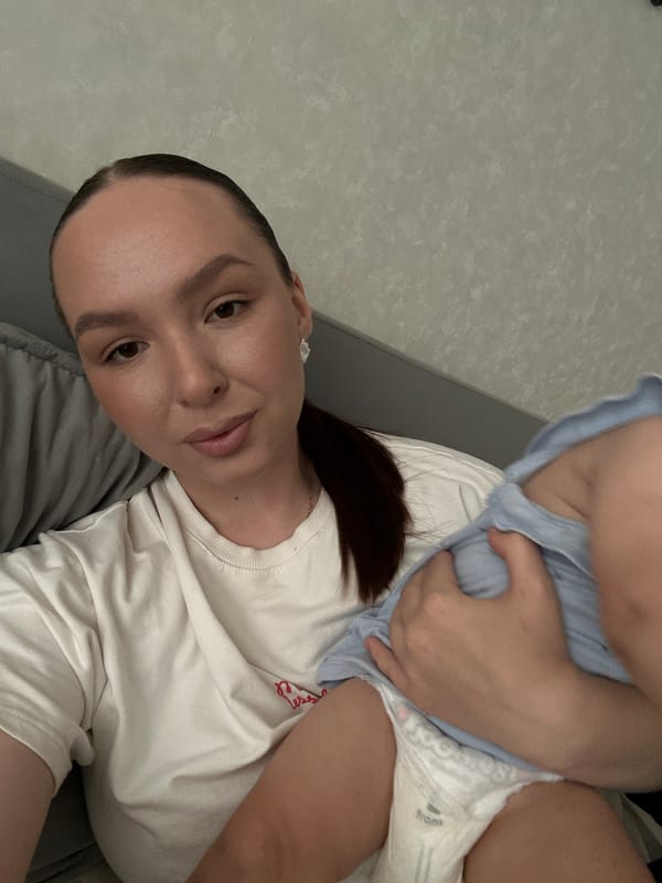 Indoor selfie session with a baby in Chaikovsky, Russia