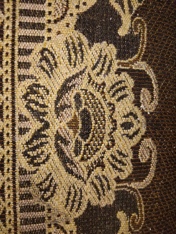 Quiet interior details from a room in Haveli Jhangranwali