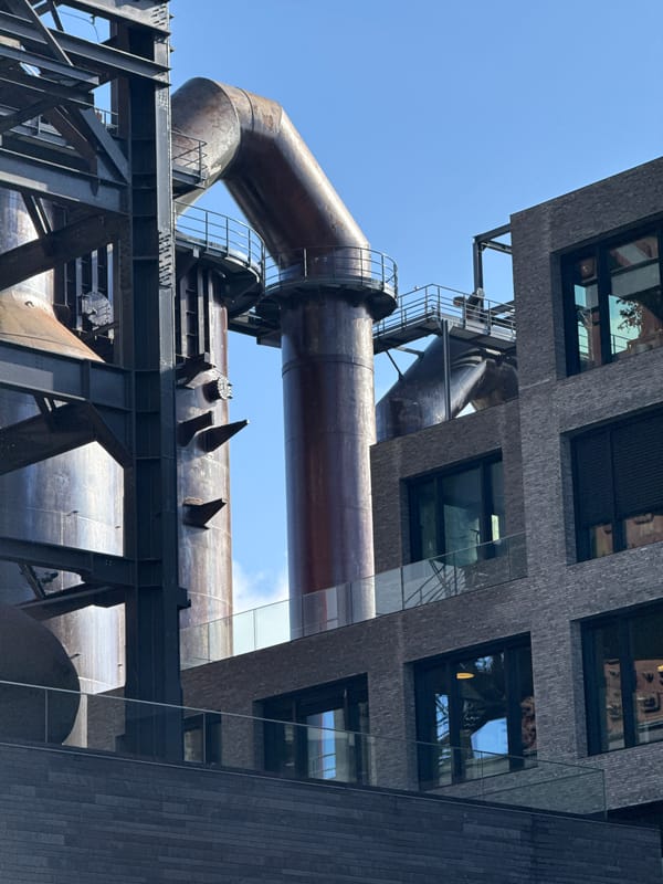 Morning documentation of Luxembourg university campus and industrial heritage